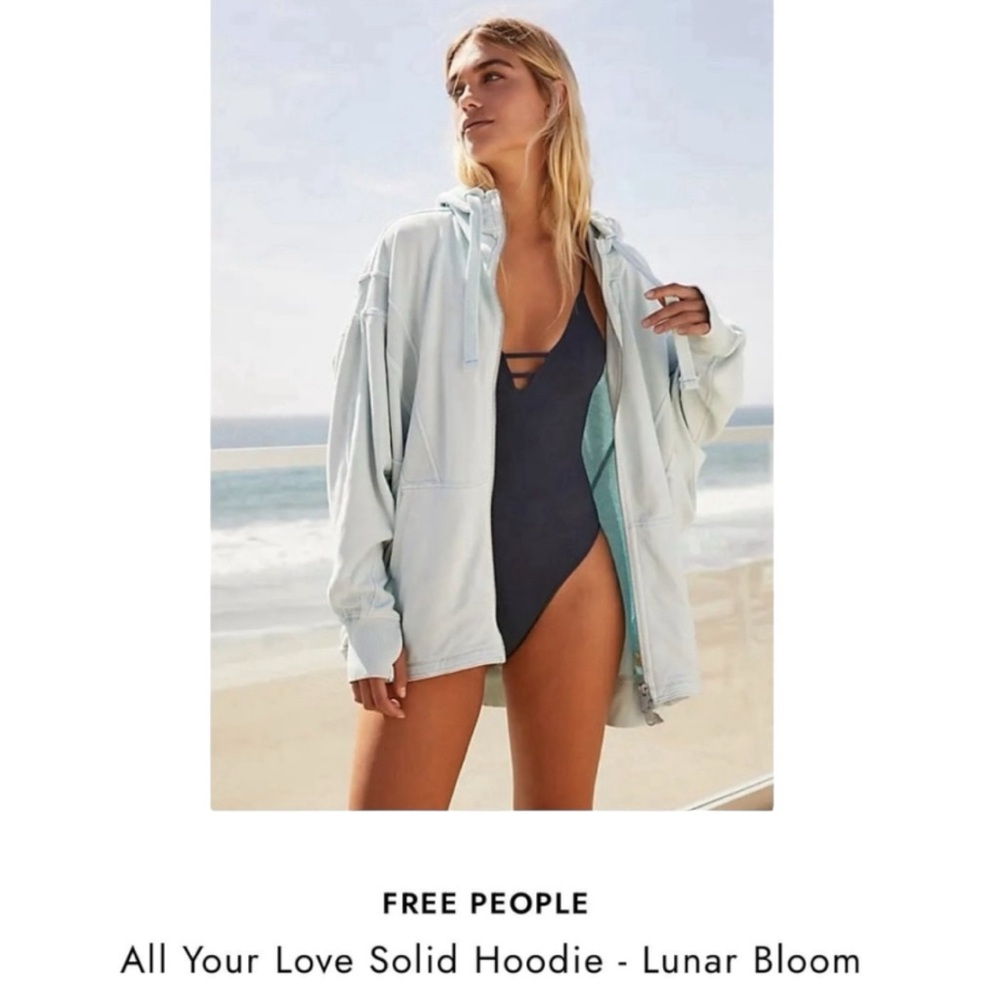 🔶SOLD🔶Free People Movement All Your Love Solid Hoodie Lunar Bloom Large
